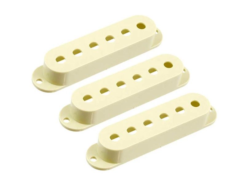 Allparts Pickup Covers for Stratocaster® Vintage Cream 3-p