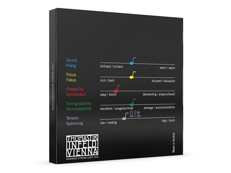 Thomastik TH-135 Dominant violin string set 4/4 medium, synthetic core, includes TH-130