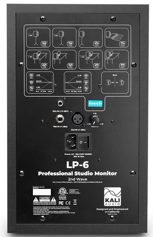 Kali Audio LP-6 V2 Black - Studiomonitor, 6,5’’ bas, 1’’ diskant, Class-D 80W (40+40)