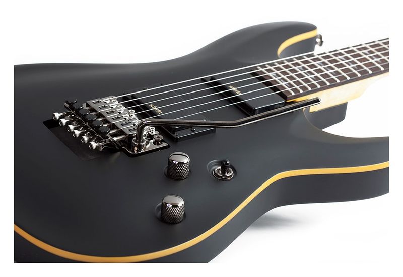 Schecter Demon 6 Floyd Rose Aged Black Satin