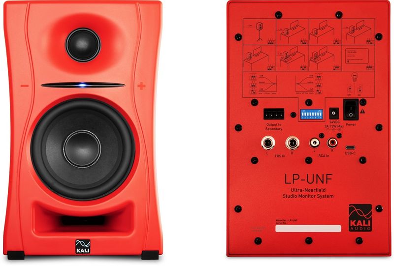 Kali Audio 4 Inch 2-Way Ultra Nearfield powered loudspeaker system w/Bluetooth - Red