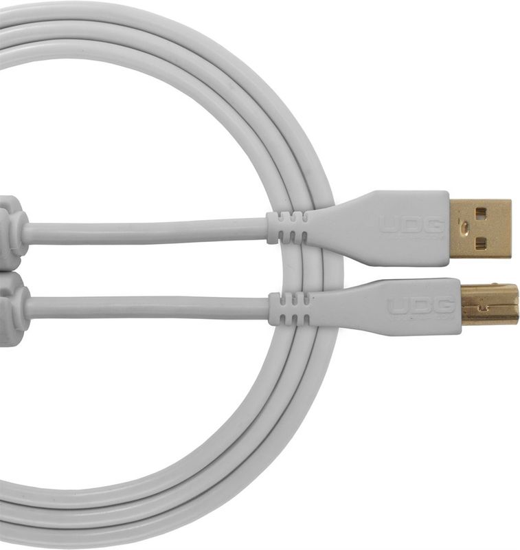 UDG Gear Ultimate Audio Cable USB 2.0 A-B Vit rak 2m