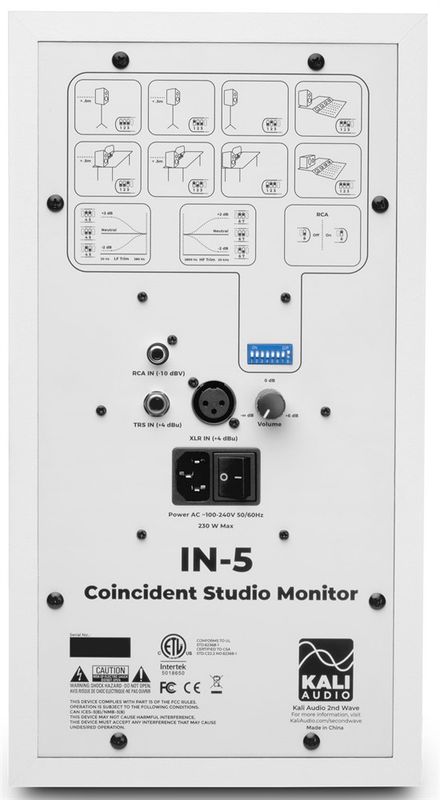 Kali Audio IN-5 White - 3-vägs Co-Axial studiomonitor, 5”