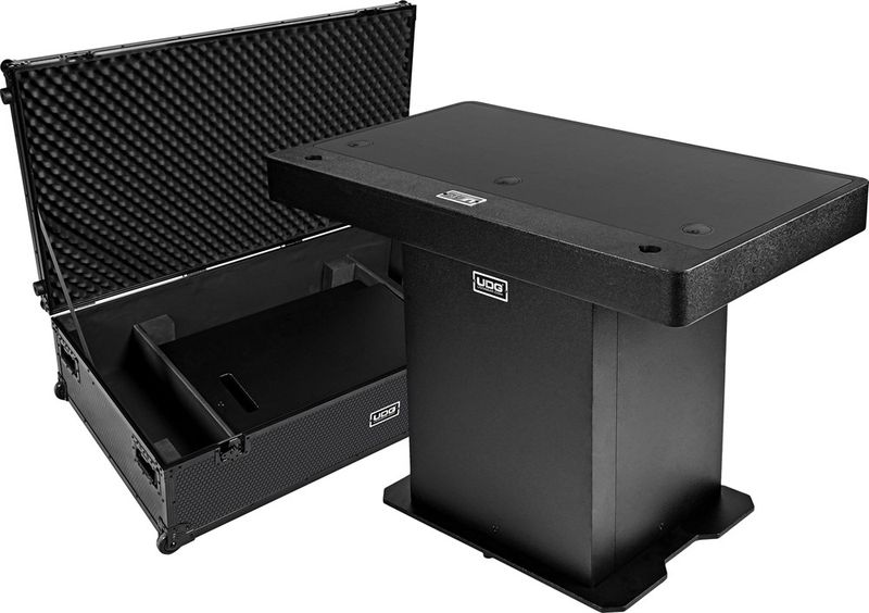 UDG Gear Ultimate DJ Podium Workstation Set Black - Incl. flight case