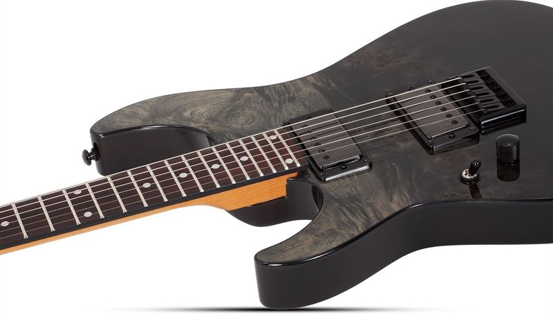 Schecter C-1 STANDARD LH BLACK FADE BURST BURL BFBB