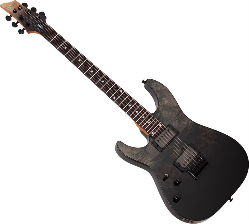Schecter C-1 STANDARD LH BLACK FADE BURST BURL BFBB