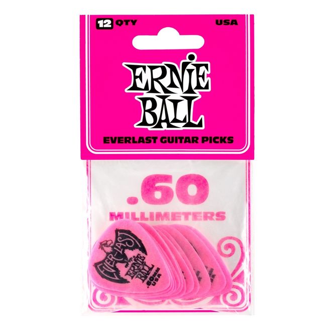 Hovedbilde Ernie Ball EB-9179 EVERLAST 60mm Pink 12stk