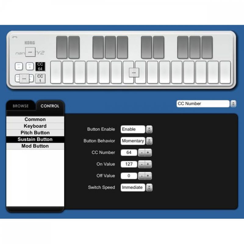 KORG nanoKEY2-BK USB Keyboard Controller