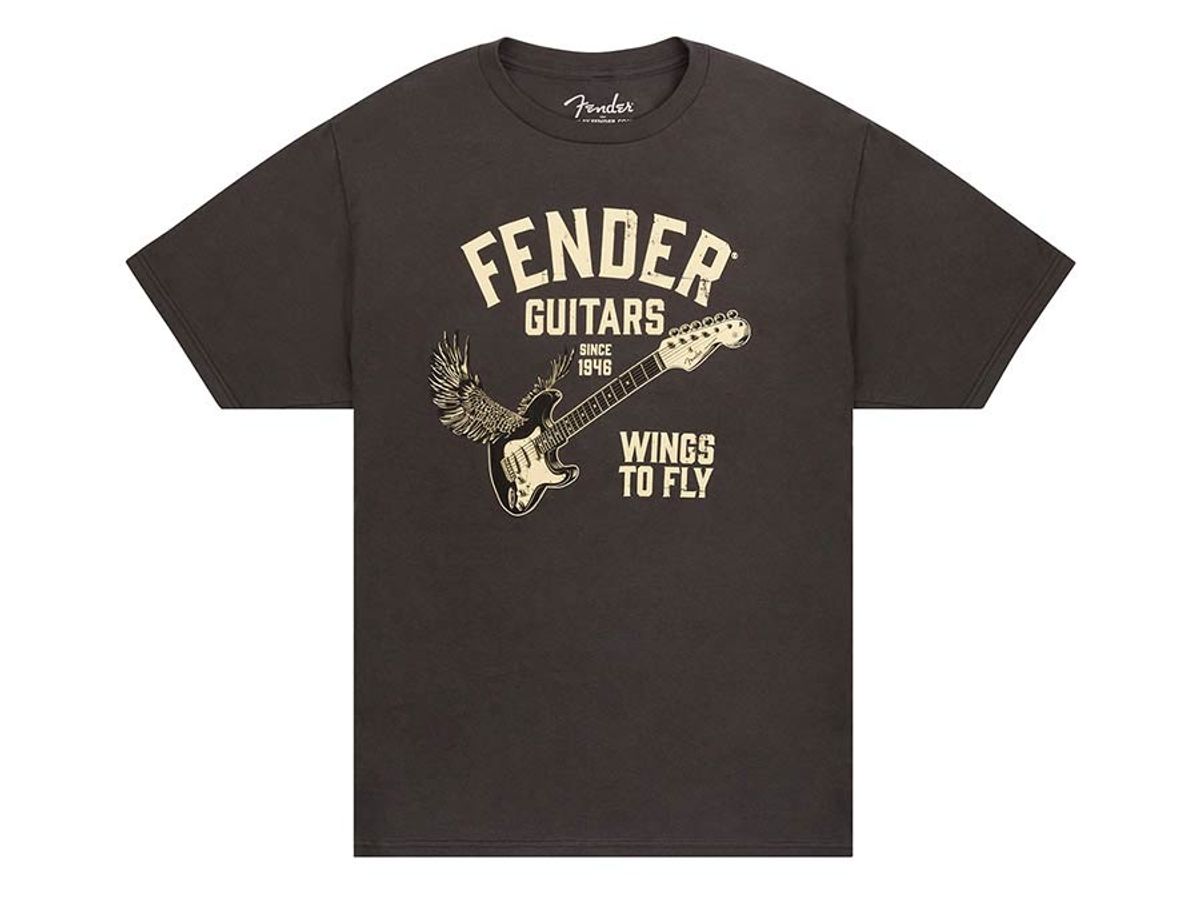 Fender  Wings To Fly T-Shirt, vintage black, S