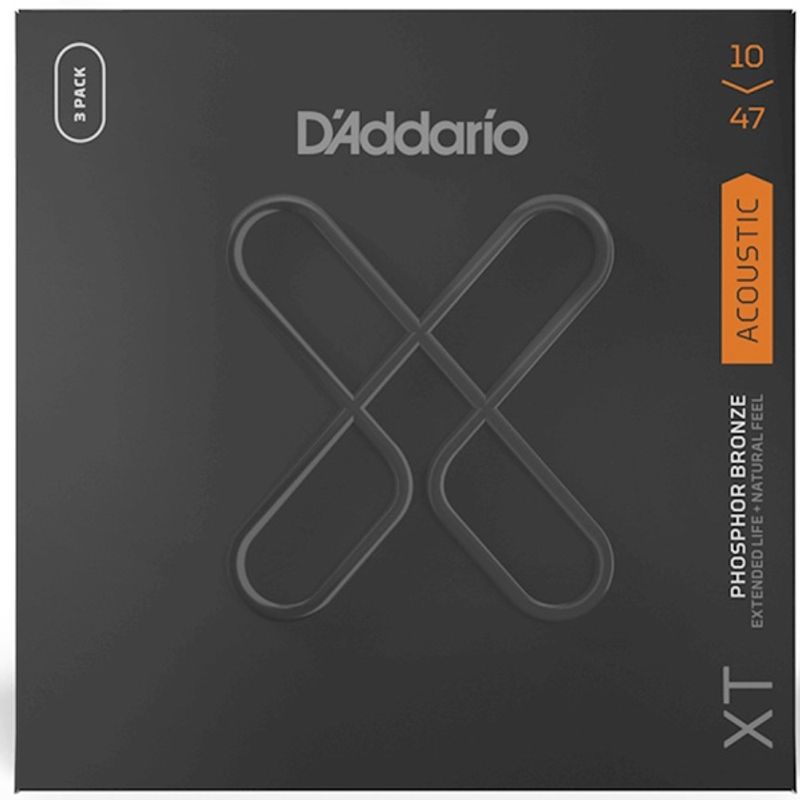 Daddario XTAPB1047-3P  Extra Light. 3-pack. 010-047