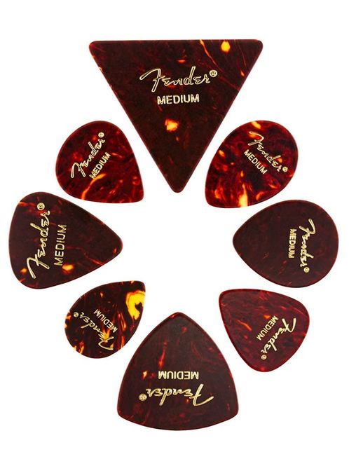 Hovedbilde Fender Celluloid Medley Medium Tortoise 8stk