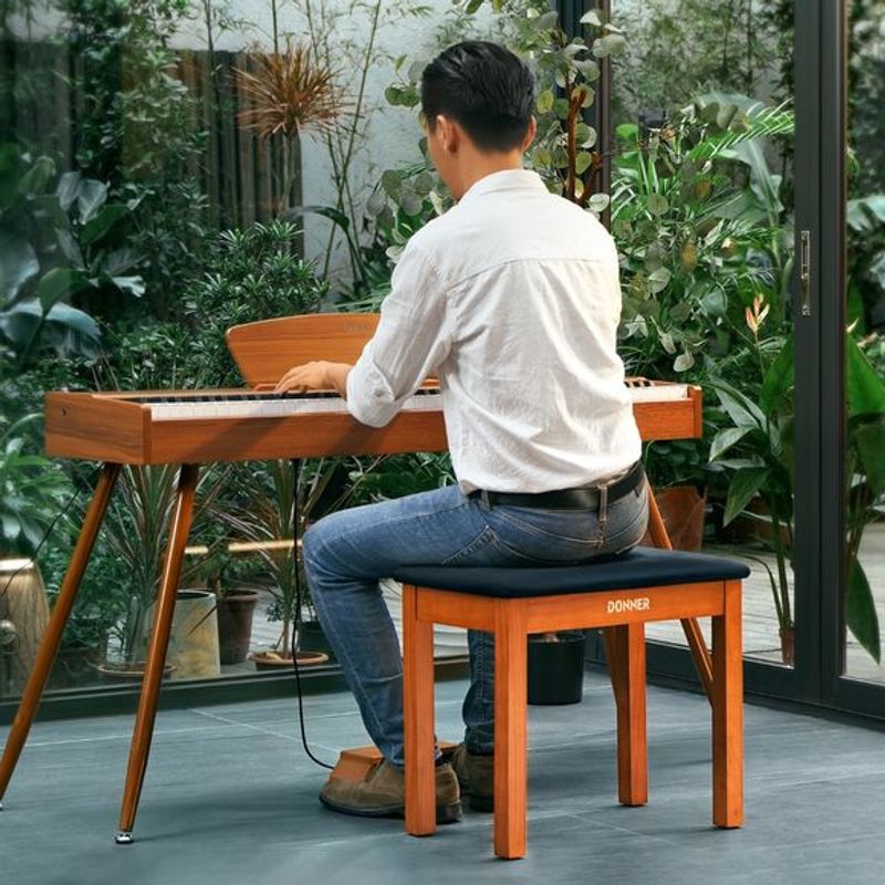 Donner Bench pianokrakk wood 