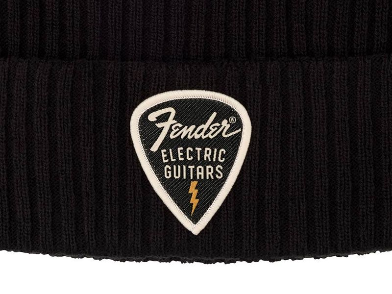 Fender Beanie pick patch ribbed svart
