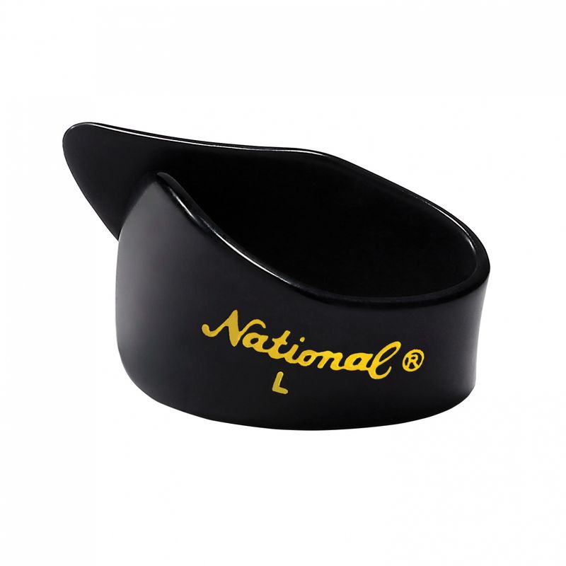 D'Addario NP8B PW National Thumb pick, Large, Celluloid Black 1 stk