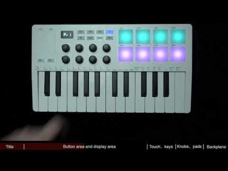 M-vave SMK-25 bluetooth midi-keyboard red