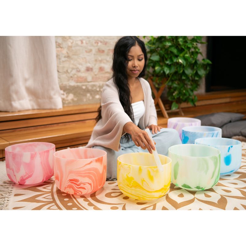 Meinl Sonic Energy MCSBSETCHA Marble Crystal Singing Bowl Chakra