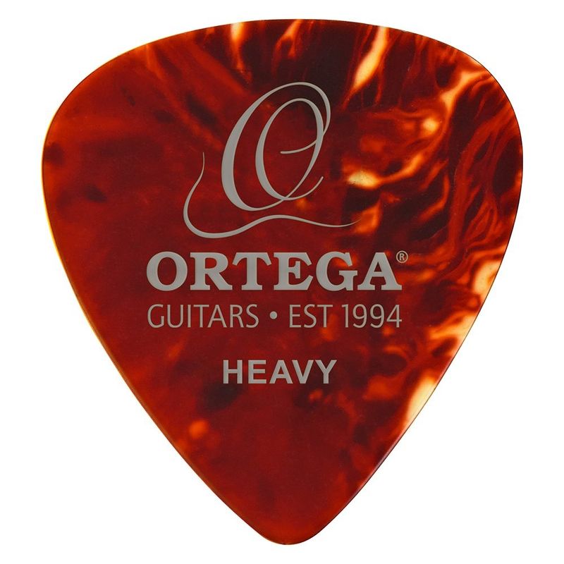 Ortega OGP-TO-H10. Celluloid Tortoise plekter Heavy 10stk