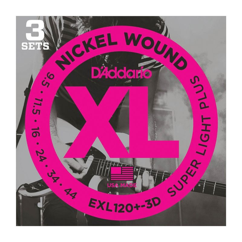 Daddario EXL120+ 9,5-44 3Pack