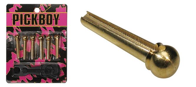 Hovedbilde Pickboy BP-150 Bridge pins brass 6stk