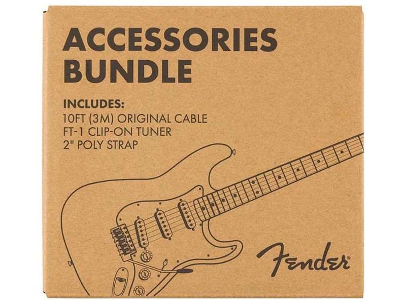 Fender Tilbehørspakke m/ Reim, Tuner og Instrumentkabel