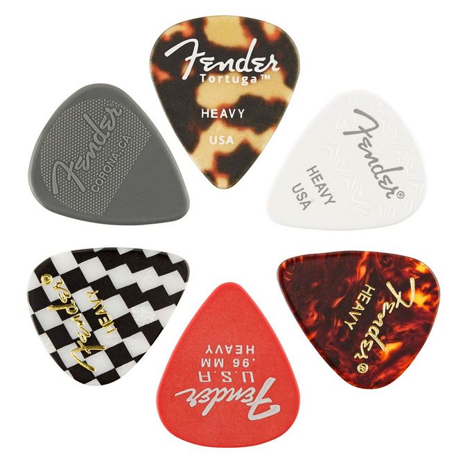 Hovedbilde Fender Material Medley Plekter Heavy 6stk